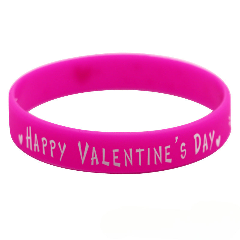 Wholesale 12pcs Valentine's Day Silicone Bracelet